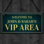 Personalised Vip Bar Sign For Home Bar Man Cave Hanging Garden