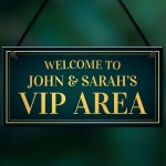 Personalised Vip Bar Sign For Home Bar Man Cave Hanging Garden