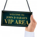 Personalised Vip Bar Sign For Home Bar Man Cave Hanging Garden