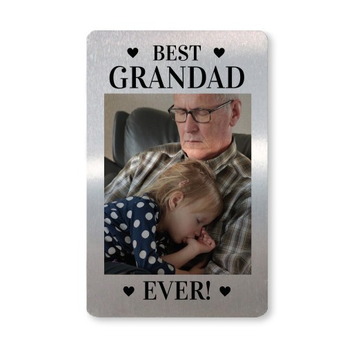 Best Grandad Ever Gift Personalised Photo Wallet Card Birthday