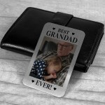Best Grandad Ever Gift Personalised Photo Wallet Card Birthday