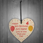 Personalised Birthday Gift For Daughter Son Wood Heart Gift