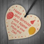 Personalised Birthday Gift For Daughter Son Wood Heart Gift