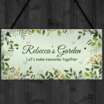 Garden Personalised Sign Gift For Her Novelty Garden Shed Signs