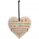 Novelty Teacher Gift Wood Heart Thank You Gift