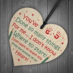 Novelty Teacher Gift Wood Heart Thank You Gift