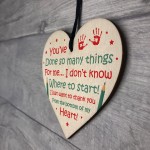 Novelty Teacher Gift Wood Heart Thank You Gift