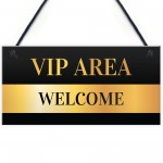 Welcome VIP AREA Home Bar Hanging Signs BBQ Beer Garden