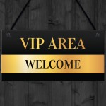 Welcome VIP AREA Home Bar Hanging Signs BBQ Beer Garden