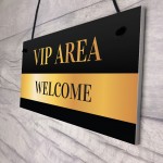 Welcome VIP AREA Home Bar Hanging Signs BBQ Beer Garden