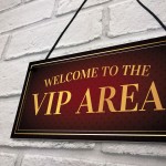 Vip Area Welcome Hanging Home Bar Sign Garden Man Cave Signs