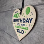 Happy 40th Birthday Gifts Novelty Wooden Heart Birthday Gifts