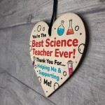 Teacher Wood Heart Thank You Gifts for Science Teacher