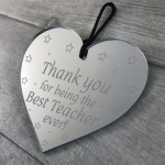 Teacher Plaque Engraved Heart Thank You Gifts For Teacher