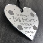 Teacher Mirror Heart Thank You Gift For Teacher Teaching 
