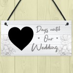 Wedding Countdown Chalkboard Hanging Decor Sign Engagement