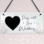 Wedding Countdown Chalkboard Hanging Decor Sign Engagement