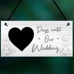 Wedding Countdown Chalkboard Hanging Decor Sign Engagement