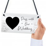 Wedding Countdown Chalkboard Hanging Decor Sign Engagement