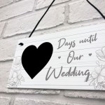 Wedding Countdown Chalkboard Hanging Decor Sign Engagement