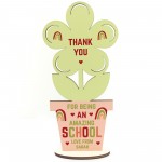 Amazing School Gift Plaque Personalised Flower Teacher Gift