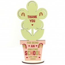 Amazing School Gift Plaque Personalised Flower Teacher Gift