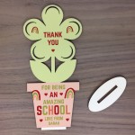 Amazing School Gift Plaque Personalised Flower Teacher Gift