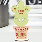 Amazing School Gift Plaque Personalised Flower Teacher Gift