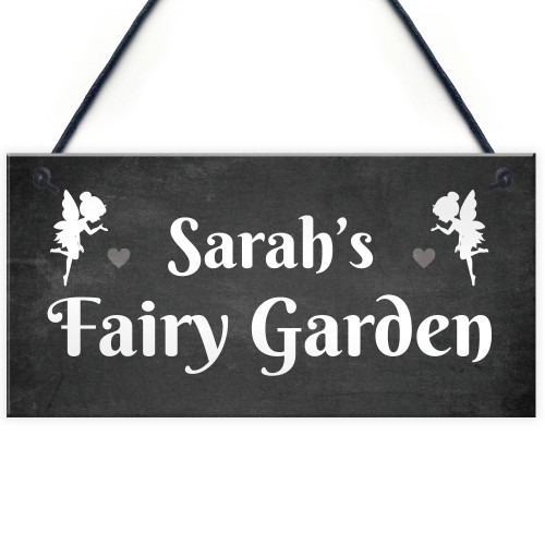 Personalised Fairy Garden Sign Novelty Garden Decor Sign Gifts