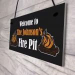 Personalised Fire Pit Sign For Garden Novelty Garden Shed Decor 