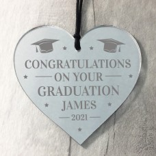 Graduation Gifts For Her Him Personalised Engraved Heart