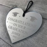 Graduation Gifts For Her Him Personalised Engraved Heart