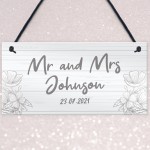 Personalised Wedding Decor Sign For Husband or Wife Engagement