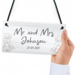 Personalised Wedding Decor Sign For Husband or Wife Engagement