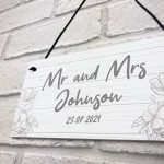 Personalised Wedding Decor Sign For Husband or Wife Engagement
