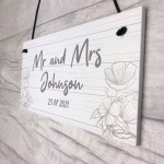 Personalised Wedding Decor Sign For Husband or Wife Engagement