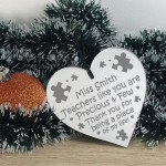 Personalised Teacher Heart Plaque Engraved Teacher Assistant