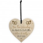 Funny Engagement Gifts For Friend Couple Personalised Wood Heart