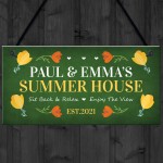 Summer House Decor Personalised Sign Novelty Garden Shed Home