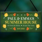 Summer House Decor Personalised Sign Novelty Garden Shed Home
