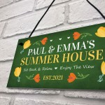 Summer House Decor Personalised Sign Novelty Garden Shed Home