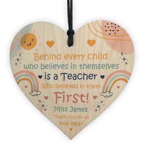 Teacher Gifts Wooden Plaque Personalised Thank You Gift Leaving