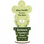 Science Teacher Gifts Wooden Plaque Thank You School Nursery