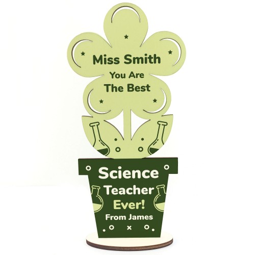 Science Teacher Gifts Wooden Plaque Thank You School Nursery