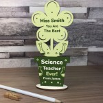 Science Teacher Gifts Wooden Plaque Thank You School Nursery
