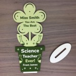 Science Teacher Gifts Wooden Plaque Thank You School Nursery