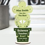 Science Teacher Gifts Wooden Plaque Thank You School Nursery