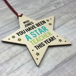 Teacher Gifts Wooden Star Plaque Personalised Thank You Gift