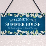 Welcome Signs For Summerhouse Hanging Wall Garden Plaque