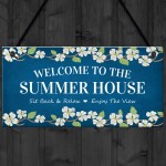 Welcome Signs For Summerhouse Hanging Wall Garden Plaque